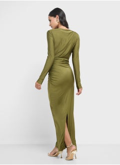 Ginger Draped Bodycon Dress  - Image 2