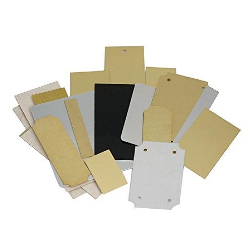 Custom Engraving Plates Engraving Plate Assortment - 20 Piece Aluminum and Brass Stamping - Image 1