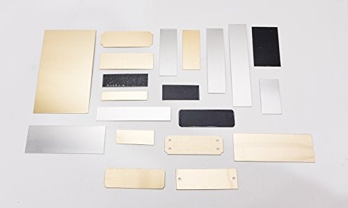 Custom Engraving Plates Engraving Plate Assortment - 20 Piece Aluminum and Brass Stamping - Image 2