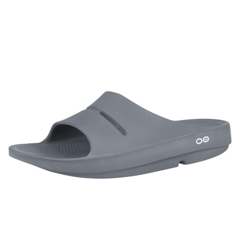 OOFOS OOahh Recovery Slide, Slate - Womenâ€™s Size 13, Menâ€™s Size 11 - Image 1