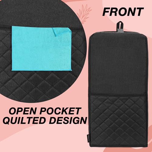 CROTIRAD Hanging Blender Cover Compatible with Vitamix Low-Profile 64 oz. Blender, Foldable Dust Cover with Accessory Pockets for Kitchen Blender, Black Quilted - Image 4