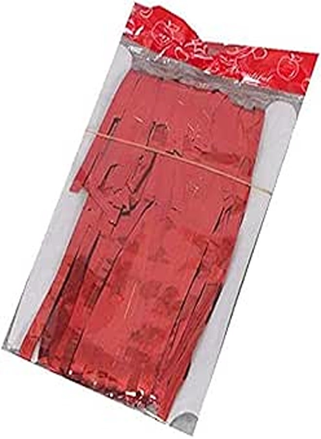 Red Metallic Foil Tinsel Fringe Door Rain Curtain for Backdrop Background /Photo Props (1x2m)