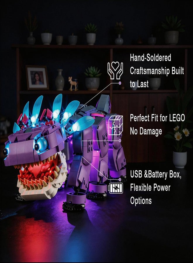 Vaodest مصباح ليد Vaodest لـ Lego 77077 Fortnite Klombo، تصميم وتكوين متوافق مع الموديل 77077 (مصباح ليد فقط، وليس مجموعة مكعبات البناء) - Image 5