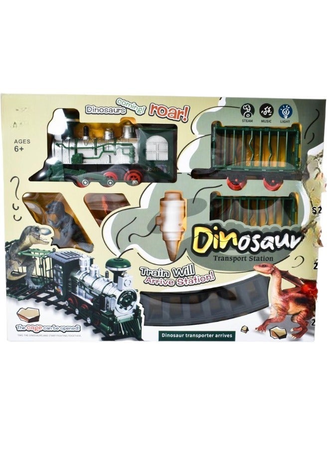 Dinosaur Train Track Toy Set with Light & Roaring Sound For Kids