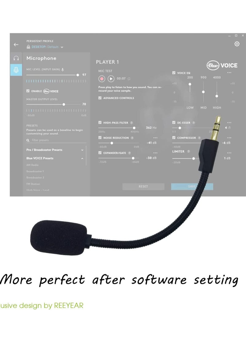 Generic - Replacement Game Mic fits for Logitech G PRO X 7.1 / G Pro Wireless Gaming Headsets,Detachable Noise Cancelling Crystal-Clear Game Sound Microphone - Image 1