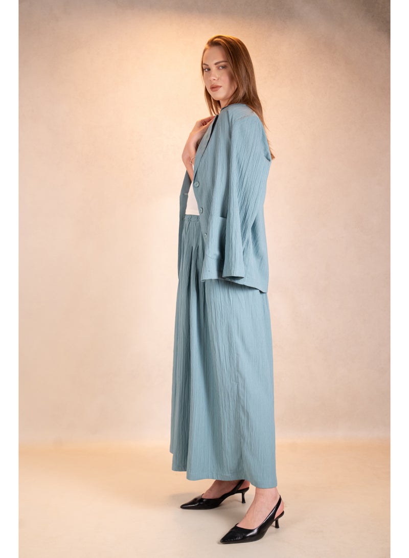 Miss Venus Urban Wide Pants Suit - Image 3