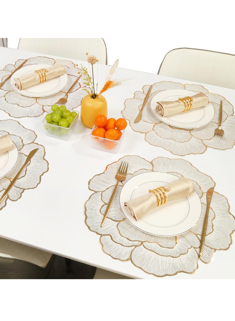 Hoasis 2 pieces of placemats heat-proof, waterproof and oil-proof pvc washable insulation pads hotel restaurant table mats 38*38cm  - Image 5