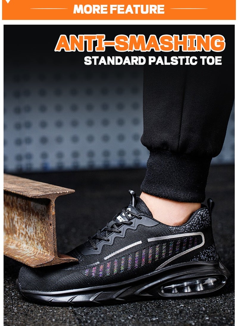 Steel Toe Shoes for Men Lightweight Safety Shoes Comfortable Puncture Proof Slip On Indestructible Work Shoes and Fashion Sneakers. - Image 5