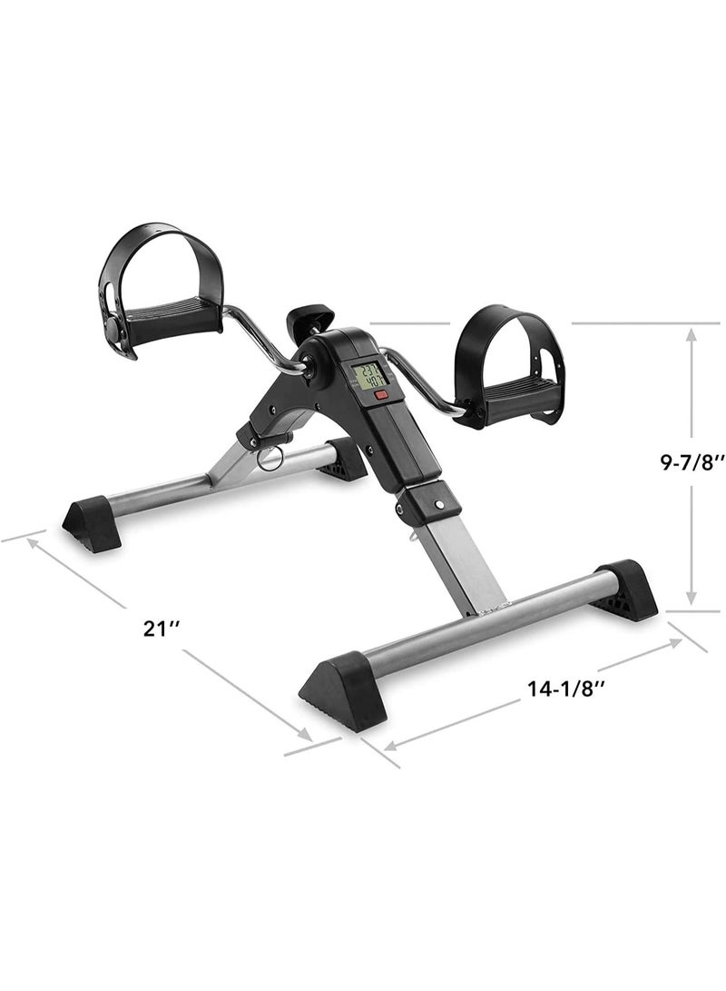 AL RAID Foldable Mini Under Desk Exercise Bike – Portable Pedal Exerciser for Home & Office Fitness, Quiet Resistance Training for Legs & Arms (Black) - Image 4