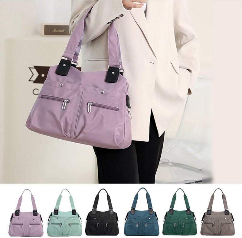 comfrt 2023 Large Capacity Waterproof Multi Pocket Nylon Shoulder Bag - Womens Tote Bag for Tablet Computer, Sunglass - Image 3