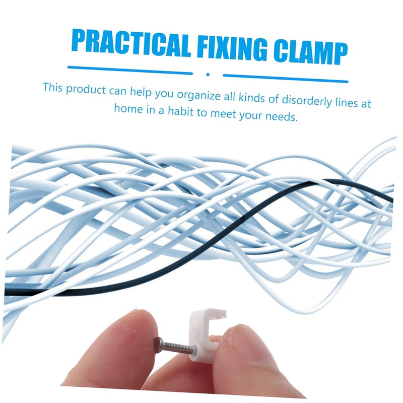 500pcs Black Adhesive Cable Clips Cord Management Wire Holders for Home Office Wall - Image 5