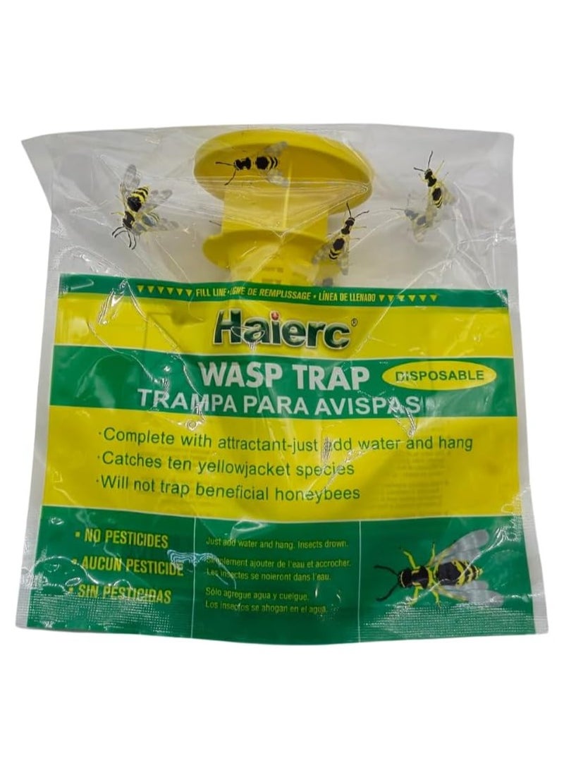 Generic Wasp Trap Bag with Attractant, Disposable Outdoor Hanging Wasp Catcher 