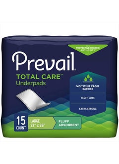 Prevail Incontinence Underpads - Unisex Disposable Underpads for Men & Women - Fluff Absorbent, Clear Bag, 23" X 36", 15 Count Bag  - Image 1