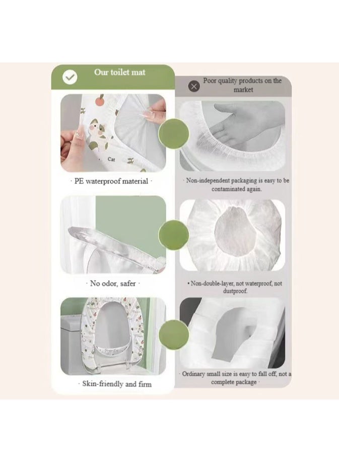 HOMESTAR 30 pieces disposable travel toilet seat covers that are waterproof, antibacterial, and portable for a baby or pregnant mother, with independent packaging - Image 4