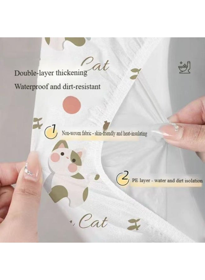 HOMESTAR 30 pieces disposable travel toilet seat covers that are waterproof, antibacterial, and portable for a baby or pregnant mother, with independent packaging - Image 2