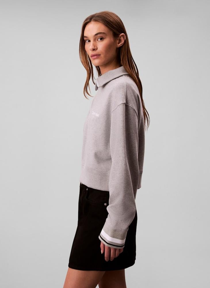 Calvin Klein Sports 1/4 ZIP SWEATER WITH RIB GRAPHIC - Image 3