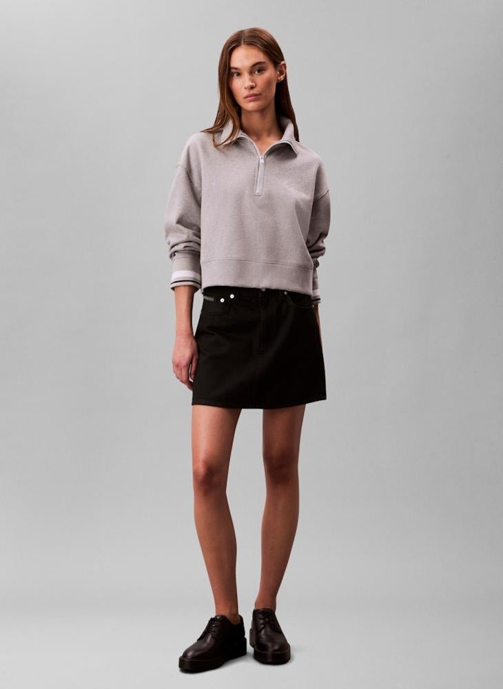 Calvin Klein Sports 1/4 ZIP SWEATER WITH RIB GRAPHIC - Image 5