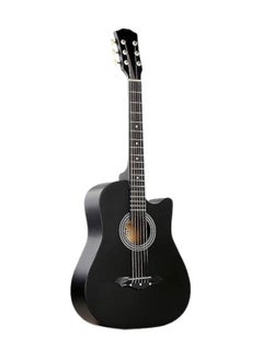 Megarya 38Inches Black Sprucewood The Ultimate Concert Body Cutaway Acoustic Guitar (Black) With Megarya Gig-Bag  - Image 3