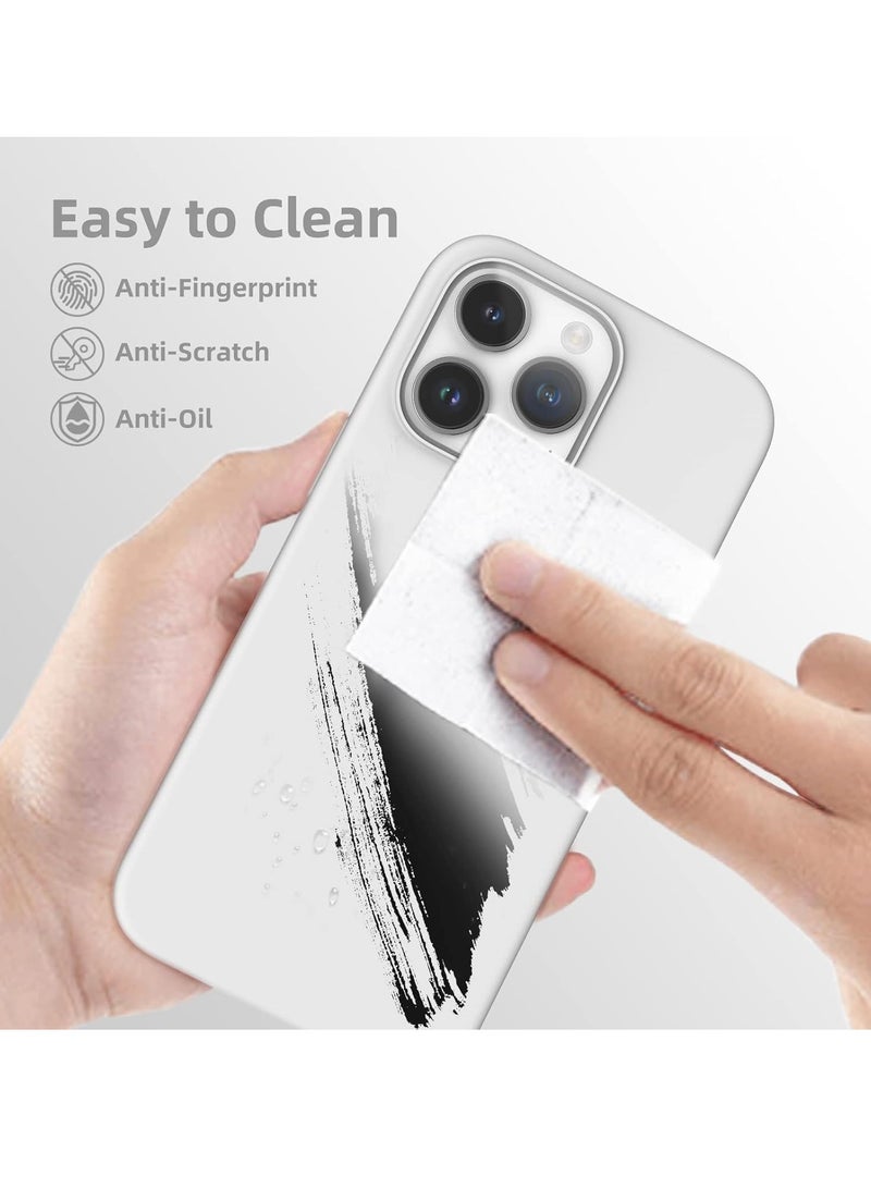 إلترازون White Liquid Silicone Gel Rubber Case for iPhone 14 Pro Max 6.7" – Full Body Shockproof Protective Cover - Image 4