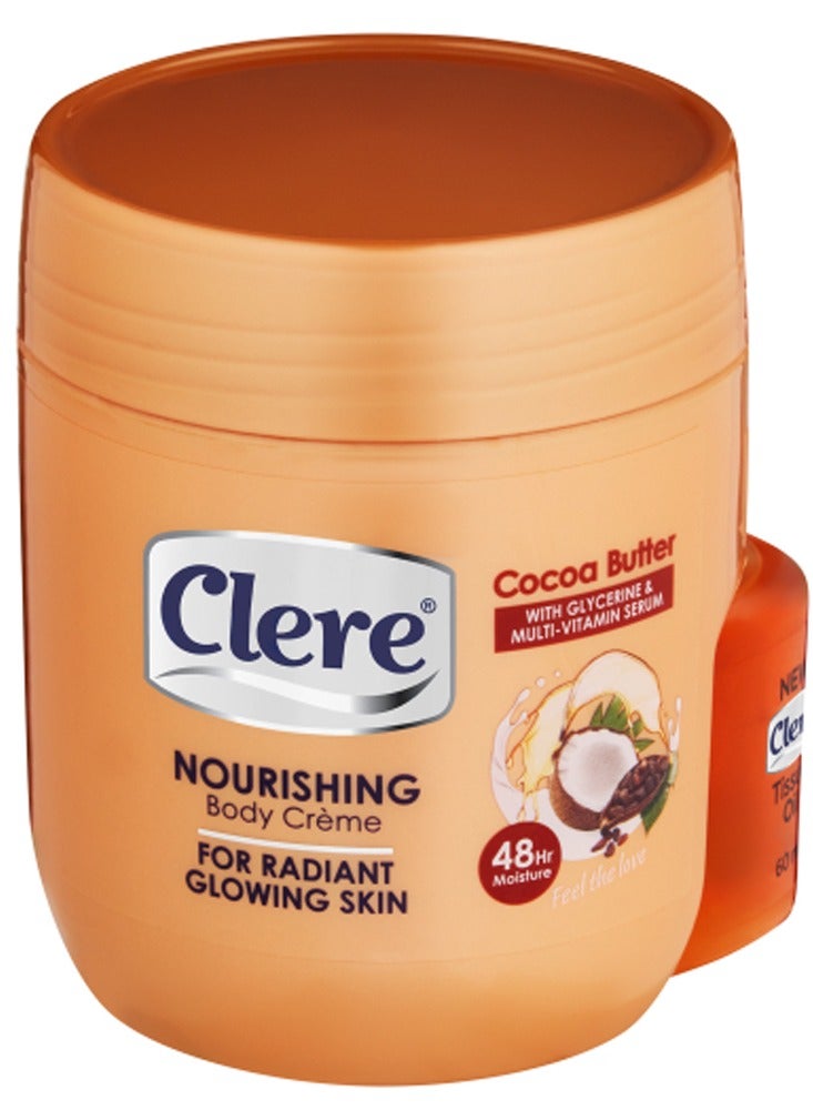 CLERE Skin Glowing Cocoa Butter Body Cream 400ml - Image 1