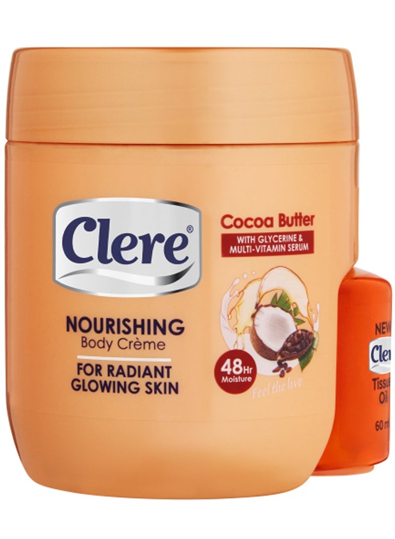 CLERE Skin Glowing Cocoa Butter Body Cream 400ml - Image 2
