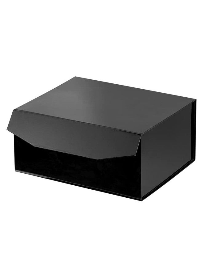 PACKGILO 1 Pcs Black Extra Large Gift Box with Lid, 16.5 x 13 x 5.3 Inches, Hard Magnetic Giant Gift Boxes for Presents Clothes Robe Wedding Dress Sweater,Reusable Foldable Bridesmaid Proposal Box - Image 1