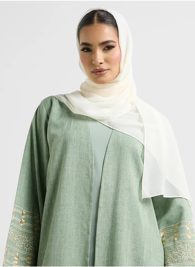 Khizana Embroidered Abaya With Sheila