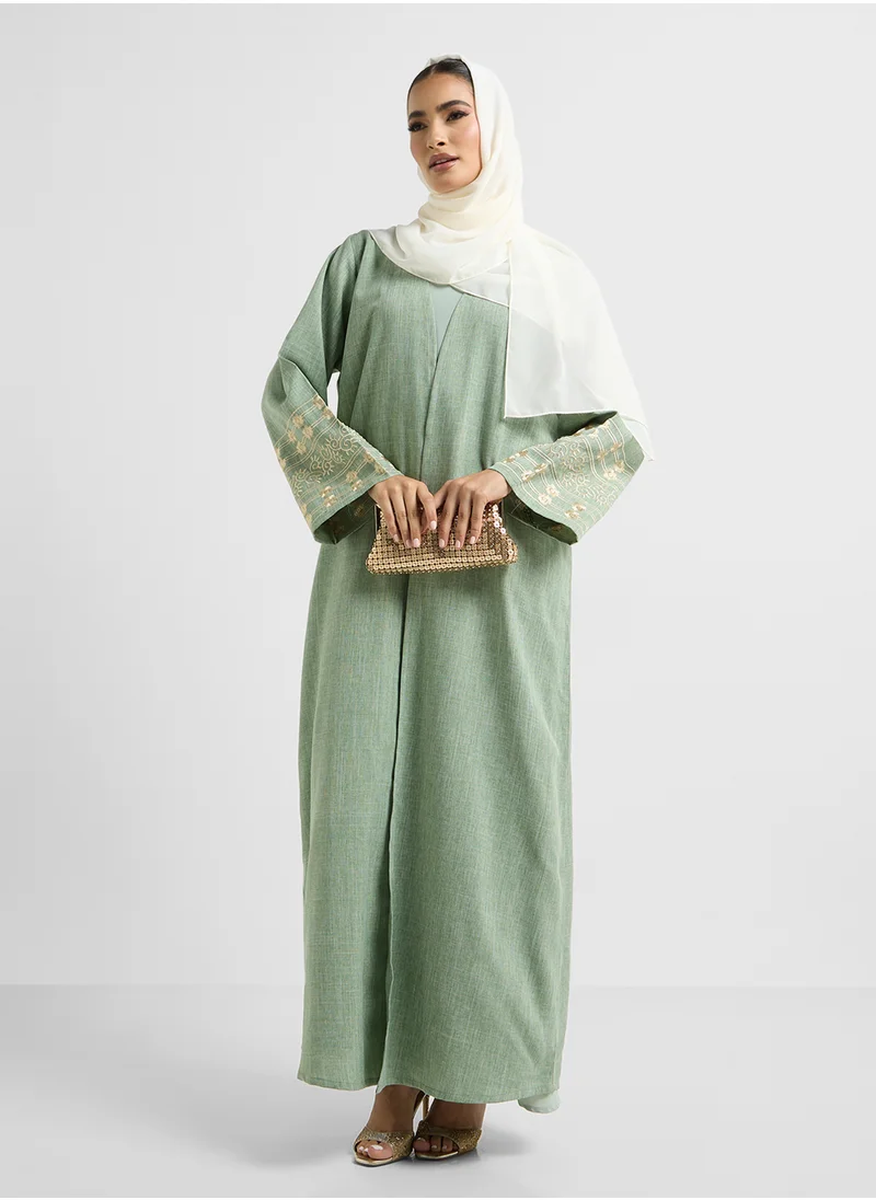 Khizana Embroidered Abaya With Sheila