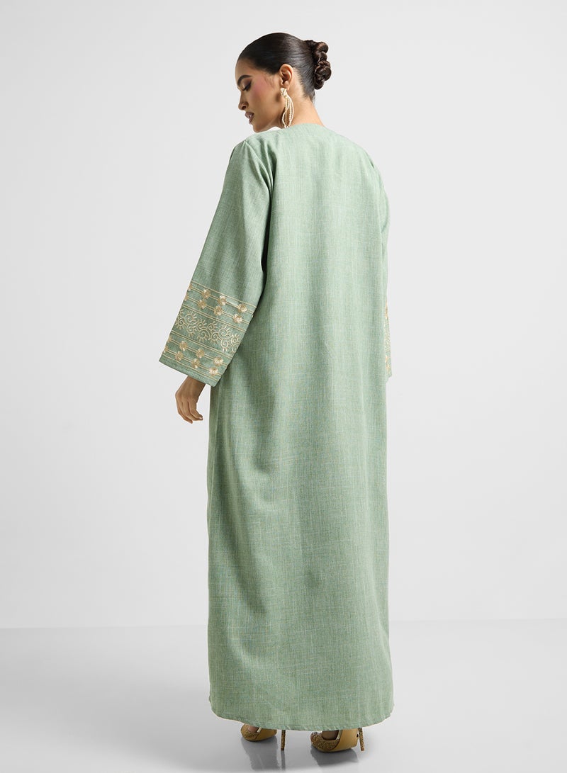 خزانة عباية مطرزة مع شيلة - Image 2