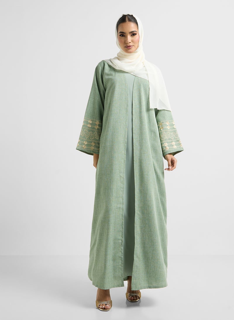 خزانة عباية مطرزة مع شيلة - Image 1