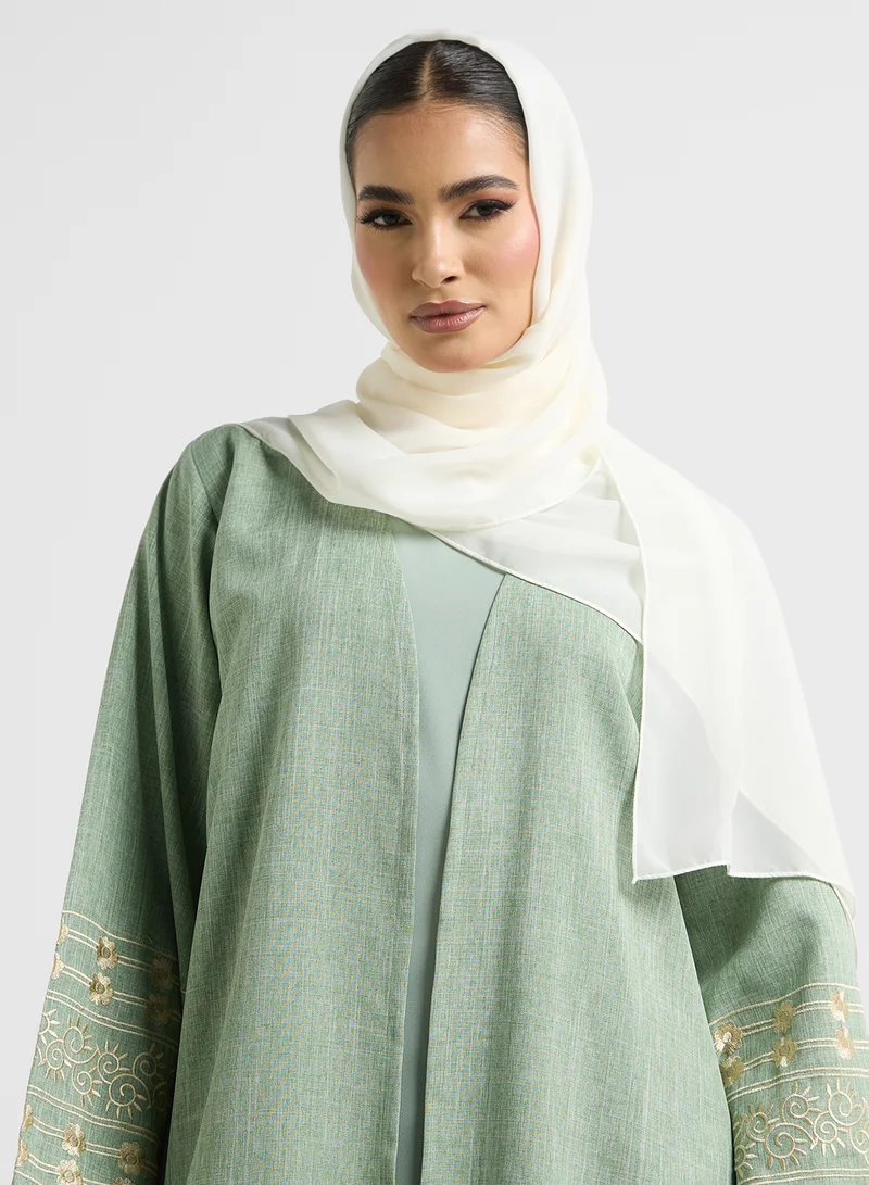 Khizana Embroidered Abaya With Sheila