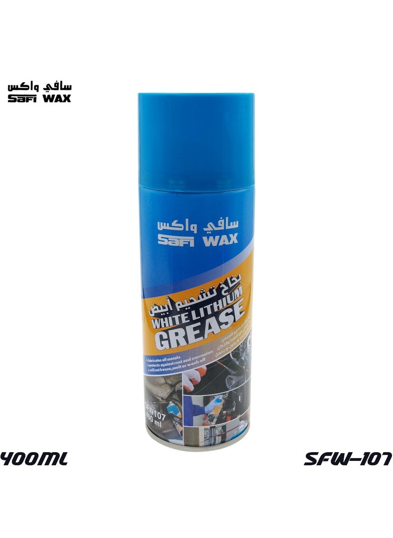 Safi WAX Safi Wax White Lithium Grease Superior Lubrication in a Spray 400ml SFW-107  - Image 1