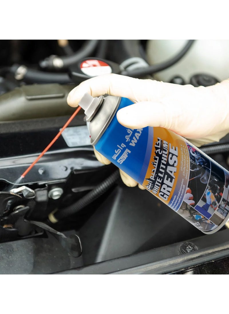 Safi WAX Safi Wax White Lithium Grease Superior Lubrication in a Spray 400ml SFW-107  - Image 5