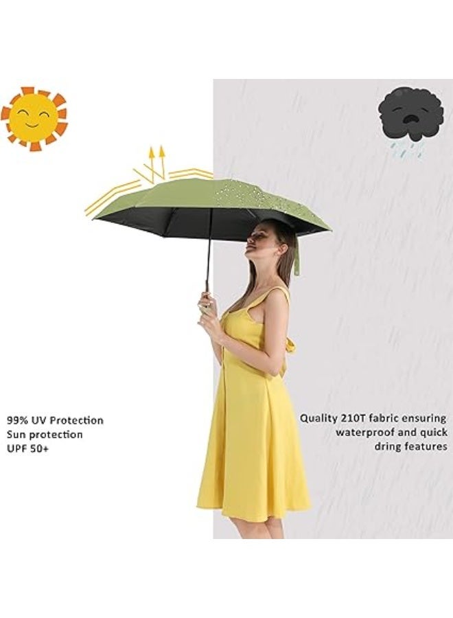 BAODINI Travel Mini Umbrella for Purse With Case-Small Compact UV Umbrella Protection Sun-Lightweight Tiny Pocket Umbrella for Women, Girls, Kids - Image 5