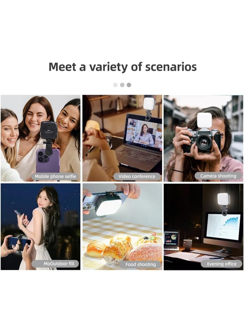 M11 LED Video Lamp 4.5W Pocket LED Video Light – Portable Bi-Color Vlog Lamp with 2000mAh Battery, 3000K-9900K Dimmable, 64 LEDs, Clip & Hot Shoe Mount – M11 Photography Light  - Image 2