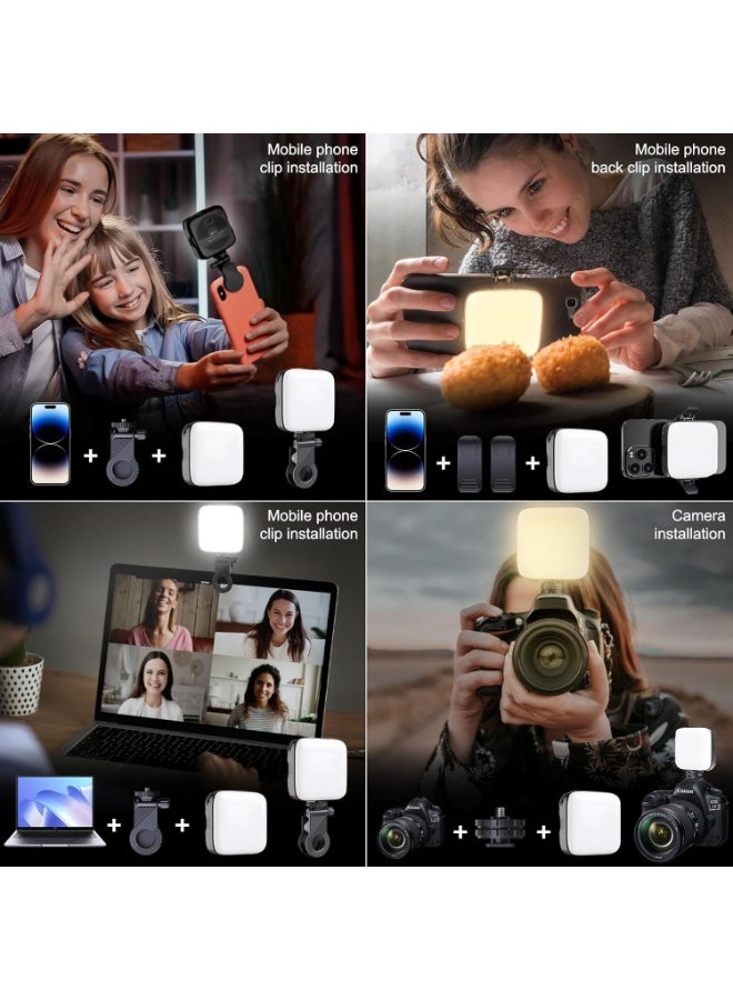 مصباح فيديو LED M11 بقوة 4.5 واط - مصباح محمول للتصوير الفوتوغرافي، ثنائي اللون قابل للتعتيم، نطاق درجة حرارة اللون من 3000 كلفن إلى 9900 كلفن، 64 مصباح LED، بطارية 2000 مللي أمبير، مشبك تثبيت وقاعدة تثبيت للكاميرا. - Image 3