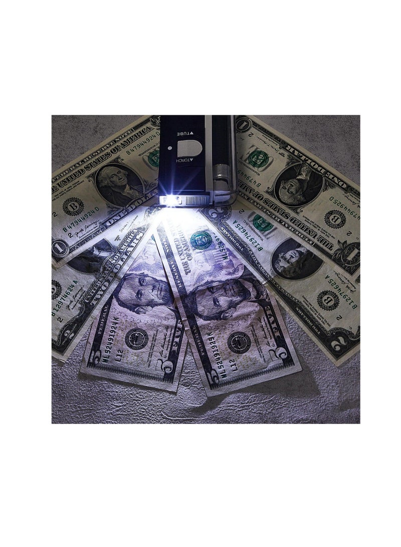 , 2 Pcs UV Flashlight Black Light, Handheld Portable Blacklight LED UV Light Torch, Battery Operated Black Lights Counterfeit Bill Detector Light - Image 5