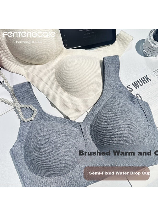 Fentengcare Warm Bra Women's Lightweight Fleece Lined Anti-sagging Breathable Comfortable Skin-friendly Autumn Winter Hj - Image 1