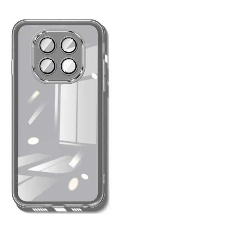 BB غطاء واقي بسيليكون لـ Redmi Note 14 مع مقاوم للصدمات وحماية من السقوط مع مقاوم للصدمات مع تغطية كاملة مع حماية العدسة باللون شفاف من السيليكون باللون الأحمر - Image 1