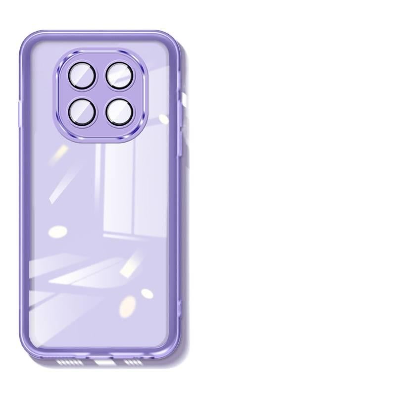 BB غطاء واقي بسيليكون لـ Redmi Note 14 مع مقاوم للصدمات وحماية من السقوط مع مقاوم للصدمات مع تغطية كاملة مع حماية العدسة باللون شفاف من السيليكون باللون الأحمر - Image 5