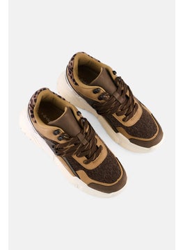Victoria Women Textured Lace Up Shoes, Tan  - Image 4