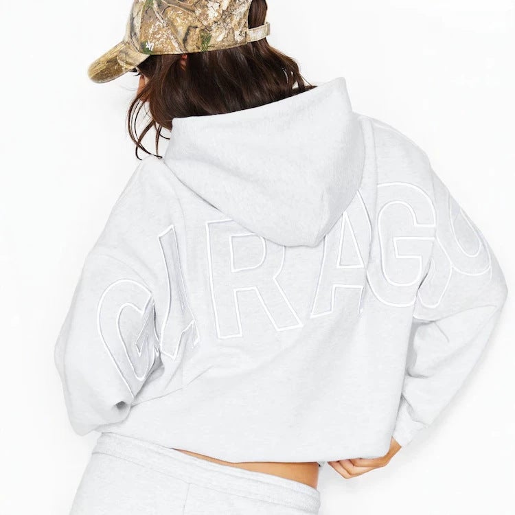 American Retro Letter Embroidered Hoodie - Image 2