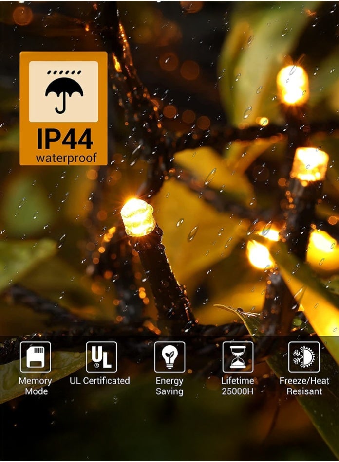 MODI Diwali 320 LEDS String Lights 50m, 220V IP44, 8 Modes, Connectable Fairy Lights for Home, Balcony & Garden – Warm White/RGB, Clear/Black Cable - Image 4