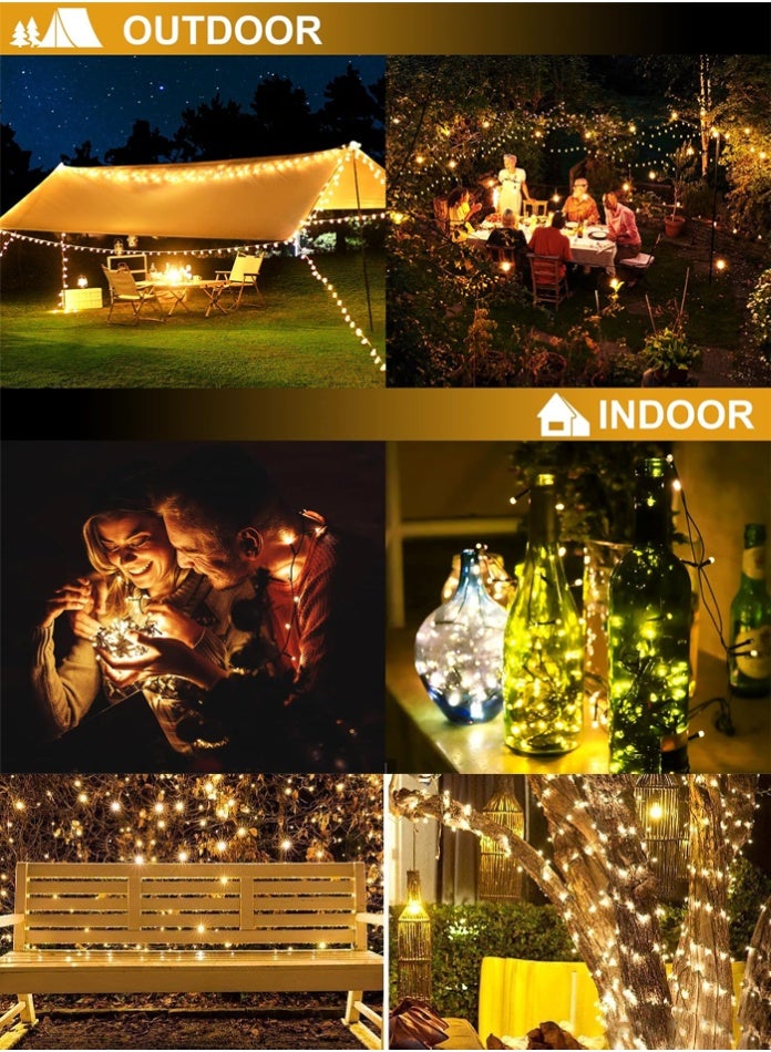 MODI Diwali 320 LEDS String Lights 50m, 220V IP44, 8 Modes, Connectable Fairy Lights for Home, Balcony & Garden – Warm White/RGB, Clear/Black Cable - Image 5