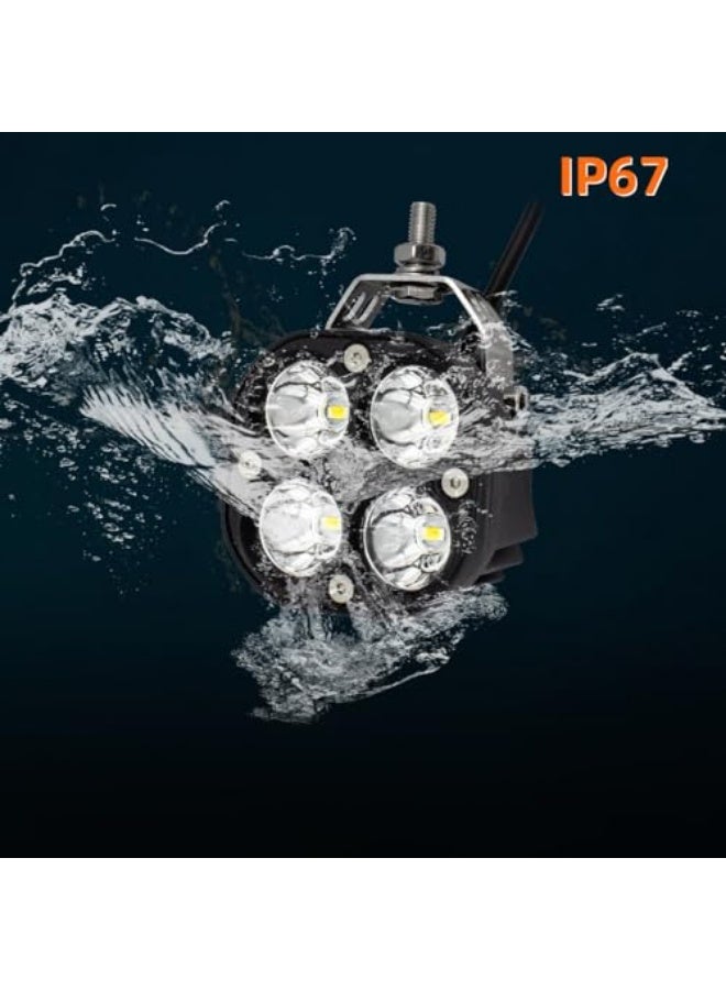 YelaJoy 2 Pcs 3'' LED Offroad Lights,  40W, 2500LM Spot Flood Combo, Cube LED Pod Light Bar Off-Road Fog Lights, Off-road Light for Motorcycle Truck SUV Boat ATV Jeep Tractor Headlight - Image 5