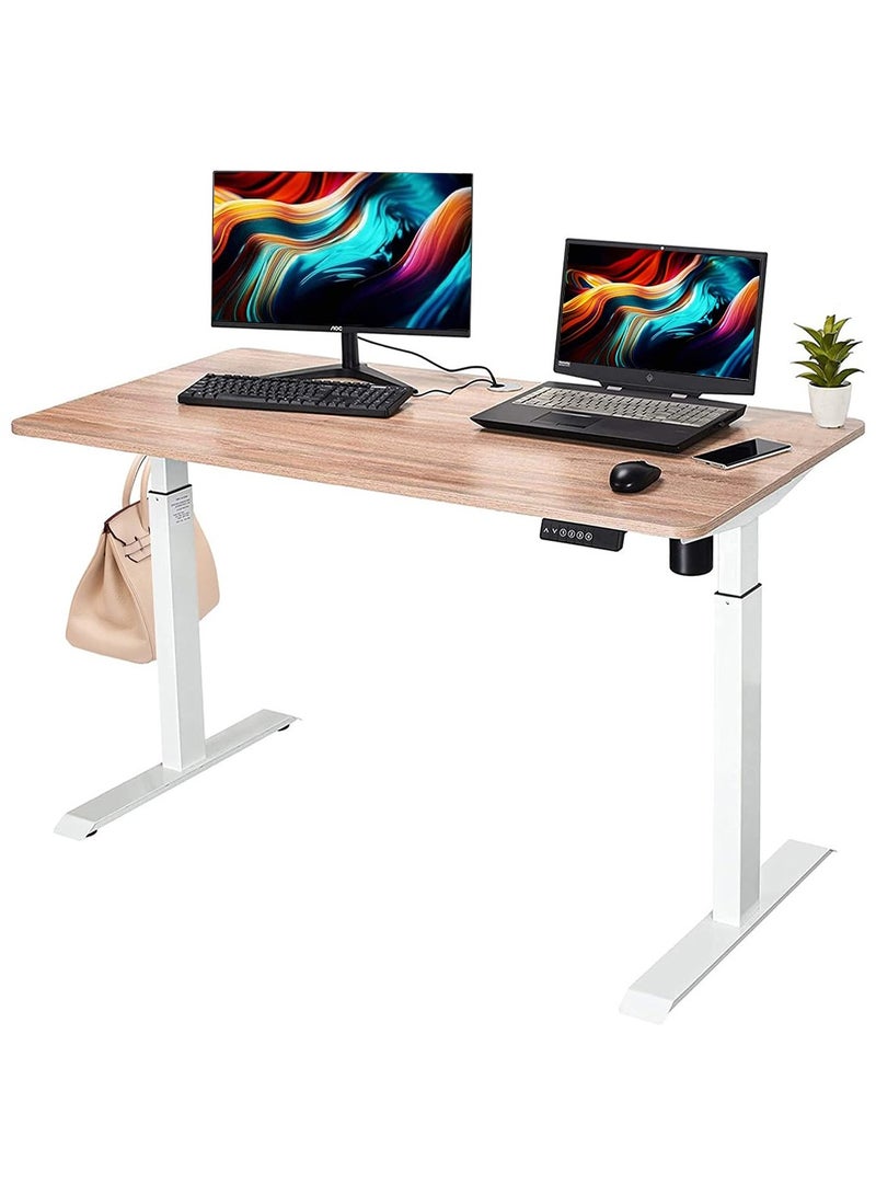 Cool Baby COOLBABY Electric Height Adjustable Standing Desk 55×27.5 Inch Stand Up Desk Workstation Office Desk Ergonomic Desk Splice Board Attached Hook - Image 1