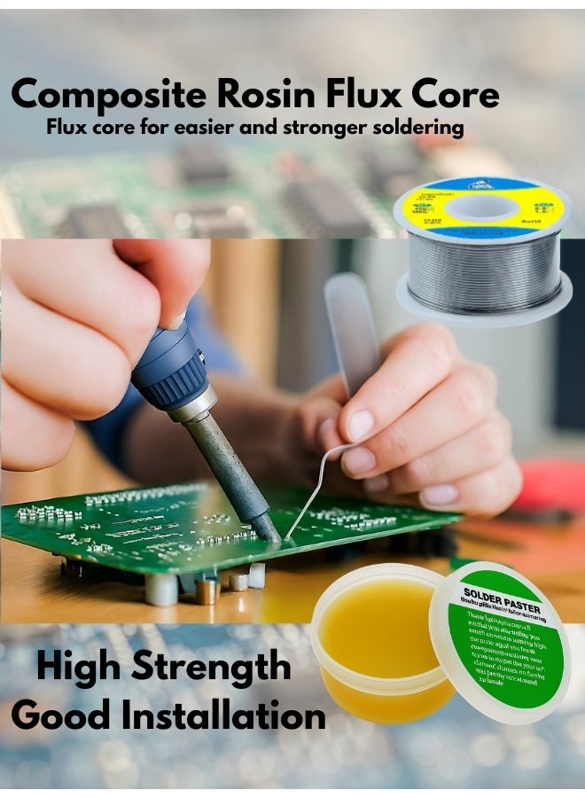 High-Performance Soldering Kit Premium Solder Paste and Wire for Electronics, PCB Repair, and DIY Projects also Clean Joints, Strong Bonds, Easy Application for Hobbyists and Professionals - Image 2