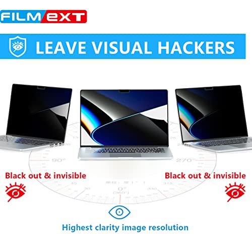 FILMEXT Privacy Screen for Macbook Pro 14 inch (2025-2021,M5 M4 M3 M2 M1), Removable Macbook pro 14.2" A3112 A3401 A2992 A2918 A2779 A2442 Privacy Laptop Screen Filter Anti-Spy/Anti-Glare/Eye Care - Image 2