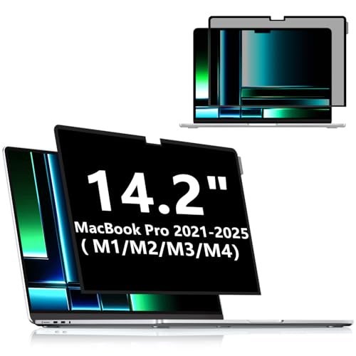 FILMEXT Privacy Screen for Macbook Pro 14 inch (2025-2021,M5 M4 M3 M2 M1), Removable Macbook pro 14.2" A3112 A3401 A2992 A2918 A2779 A2442 Privacy Laptop Screen Filter Anti-Spy/Anti-Glare/Eye Care - Image 1