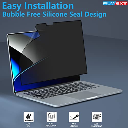 FILMEXT Privacy Screen for Macbook Pro 14 inch (2025-2021,M5 M4 M3 M2 M1), Removable Macbook pro 14.2" A3112 A3401 A2992 A2918 A2779 A2442 Privacy Laptop Screen Filter Anti-Spy/Anti-Glare/Eye Care - Image 4